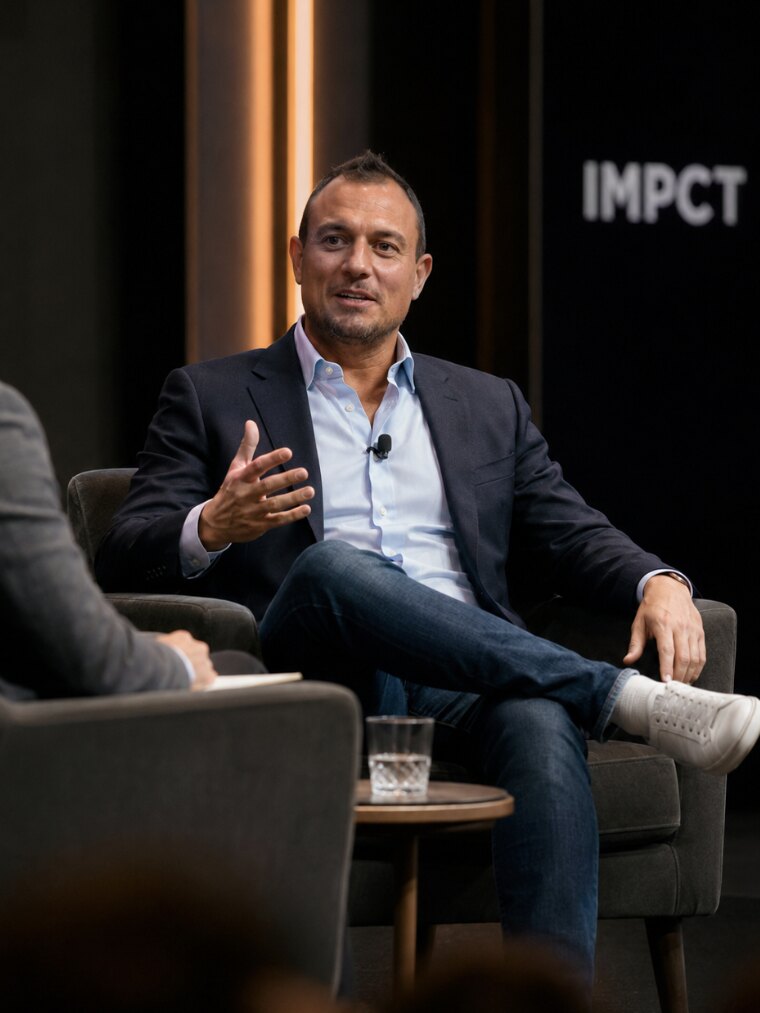 Justin Thomas in a fireside conversation on stage